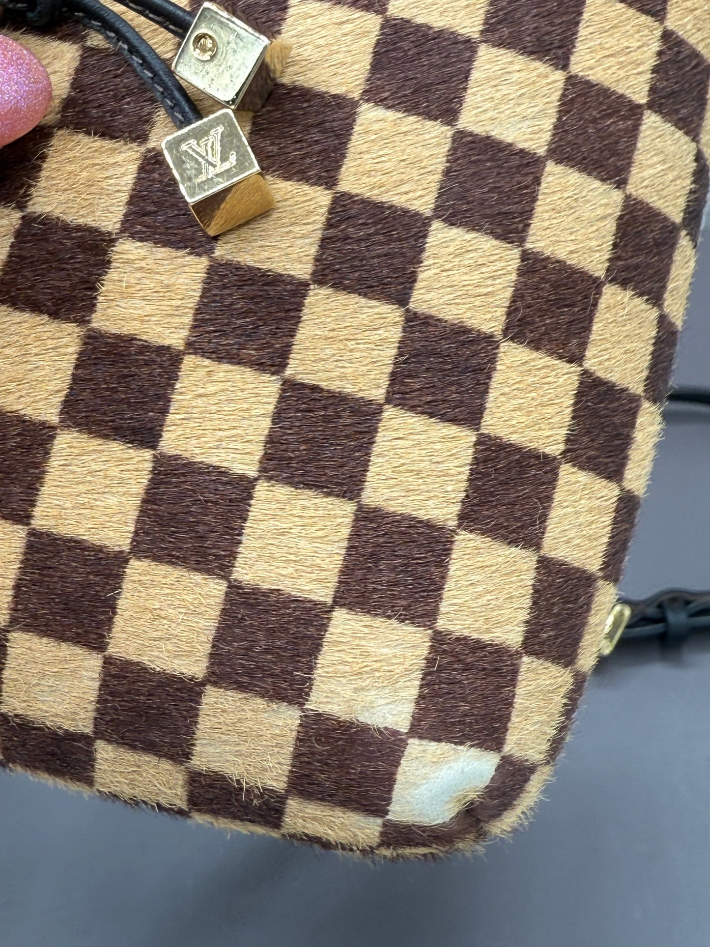 LV Damier Pony Hair Crossbody Preloved #132 collector