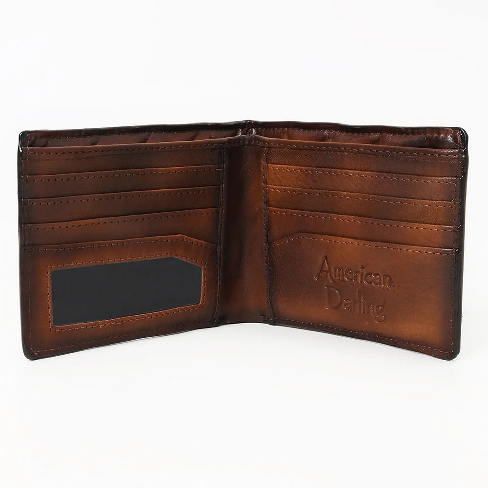 Quilted bifold wallet slim wallet