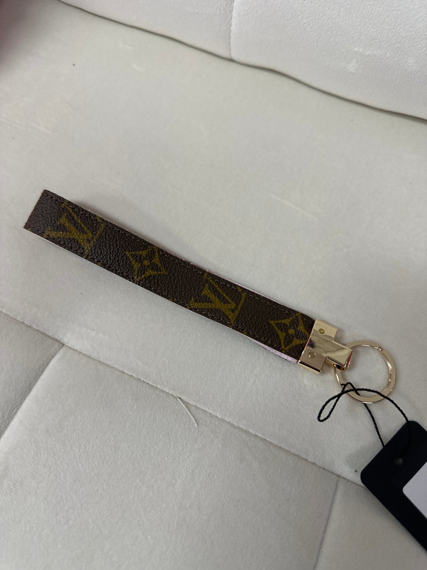 Upcylced LV long keychain