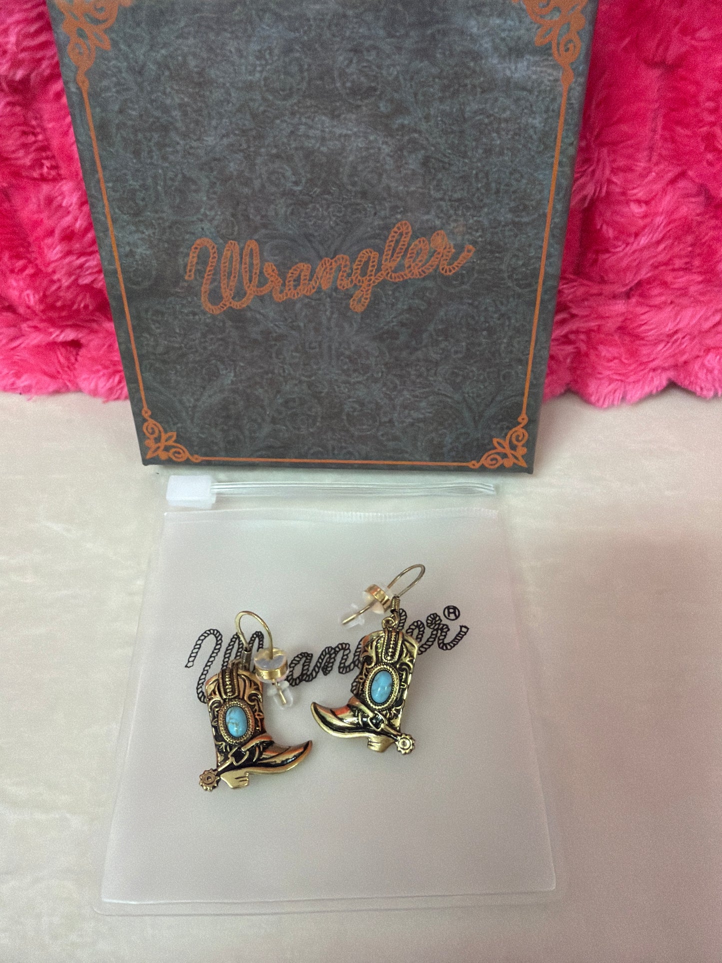 Wrangler boot earrings