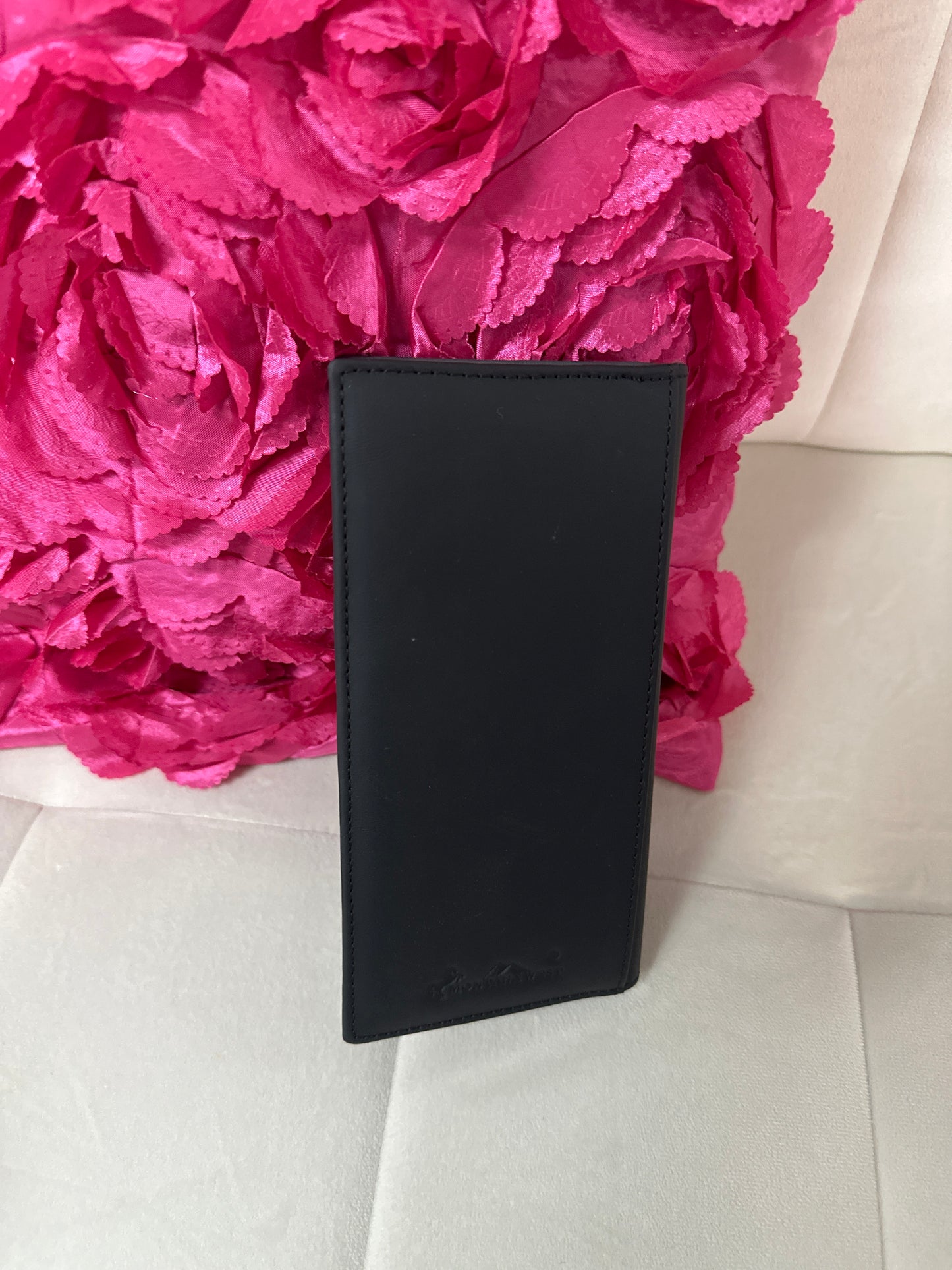 Genuine leather with hair on leather w concho wallet