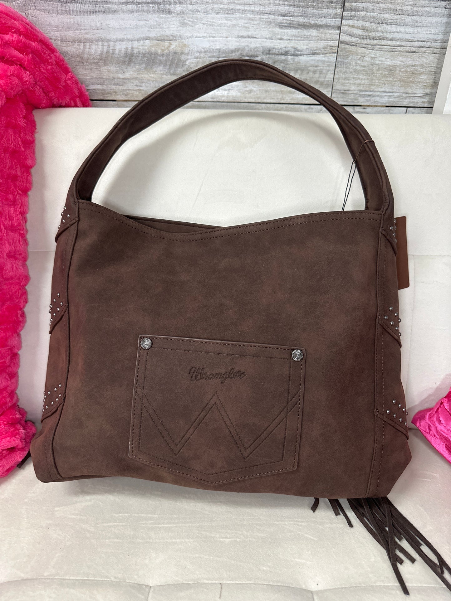New wrangler fringe hobo bag