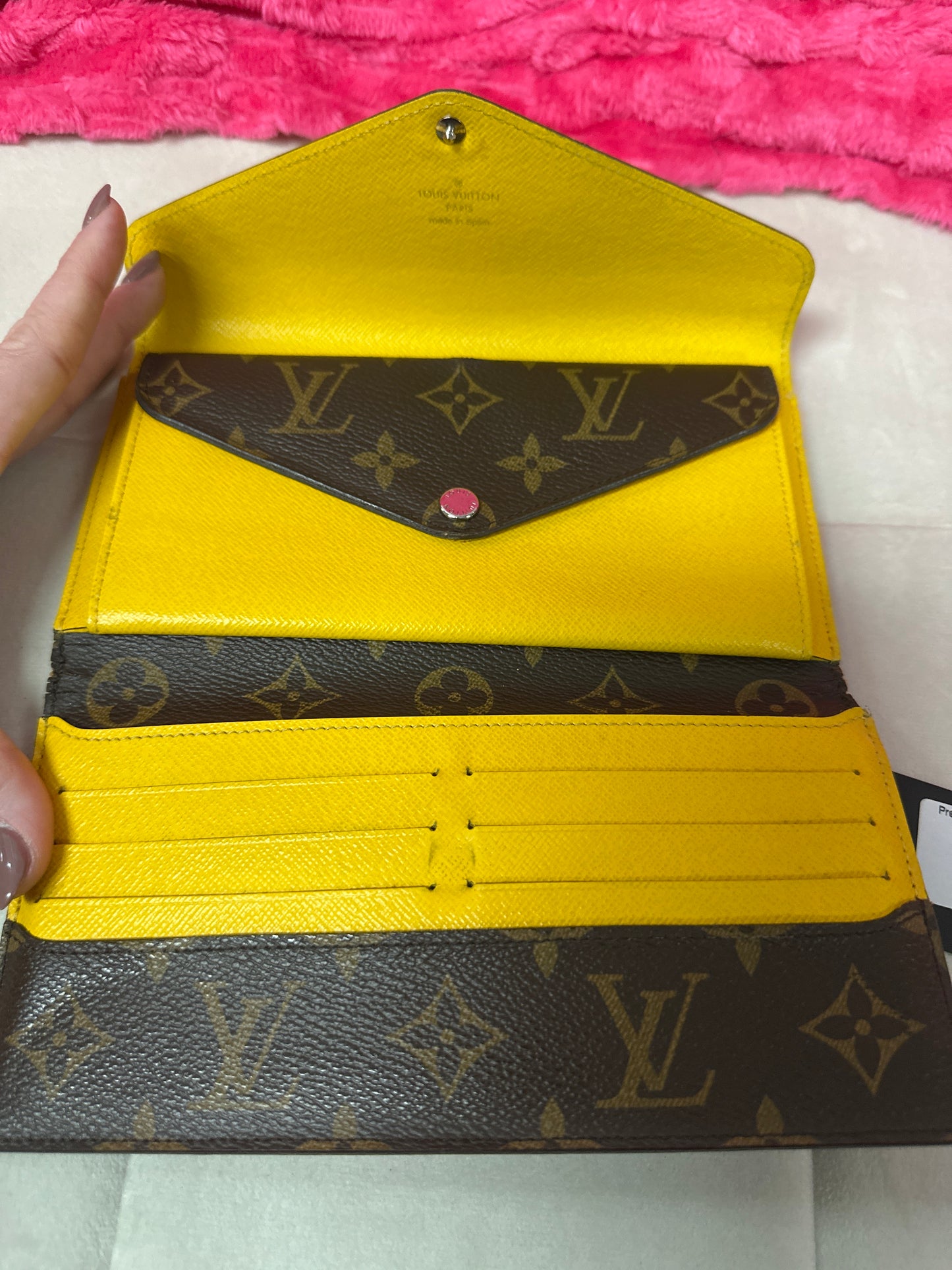 Pre-loved LV Marie Wallet w yellow #185