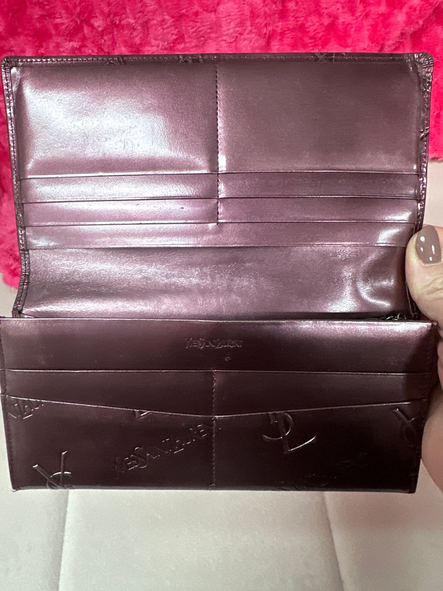 pre loved YSL Embossed long wallet #28