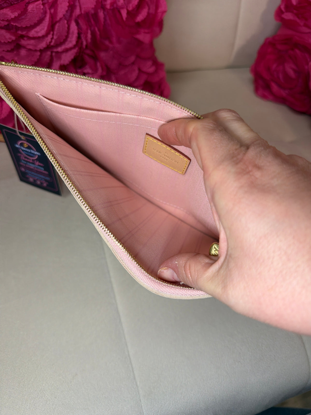 LV Damier Azur Pouch pre loved