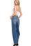 High waist straight leg med wash Zenana
