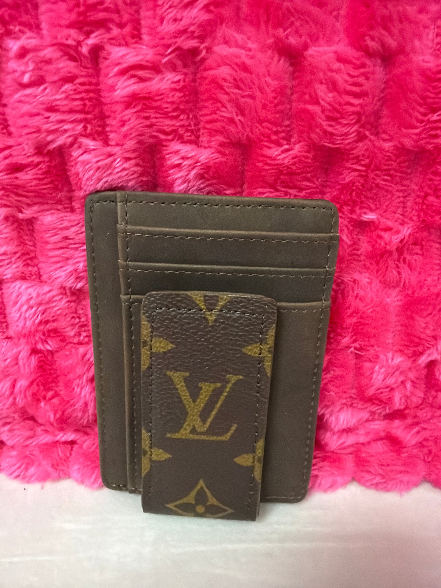 Upcylced LV money clip wallet