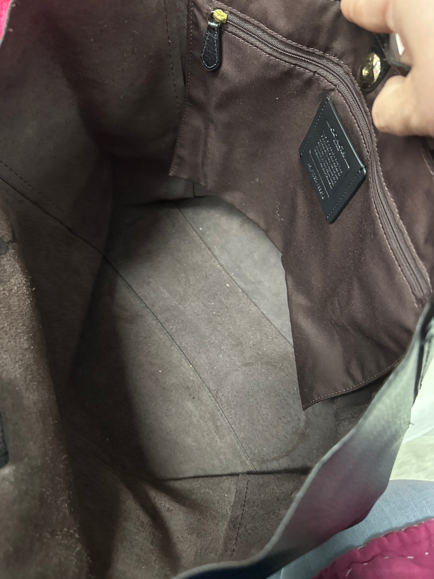 Coach black tote preloved