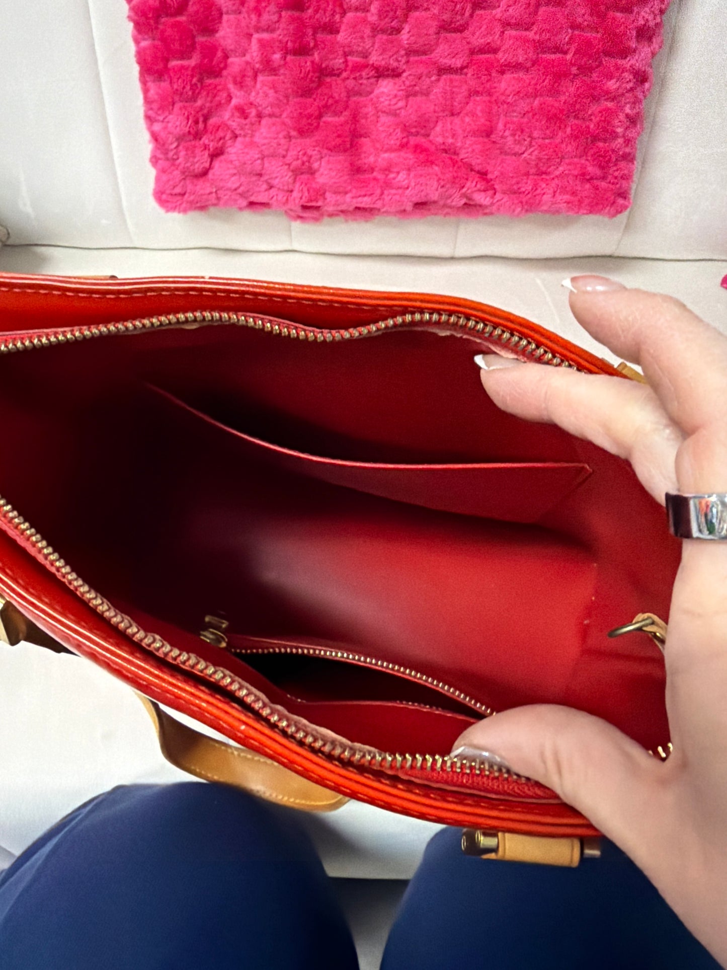 Pre Loved Red Vernis Houston bag #209