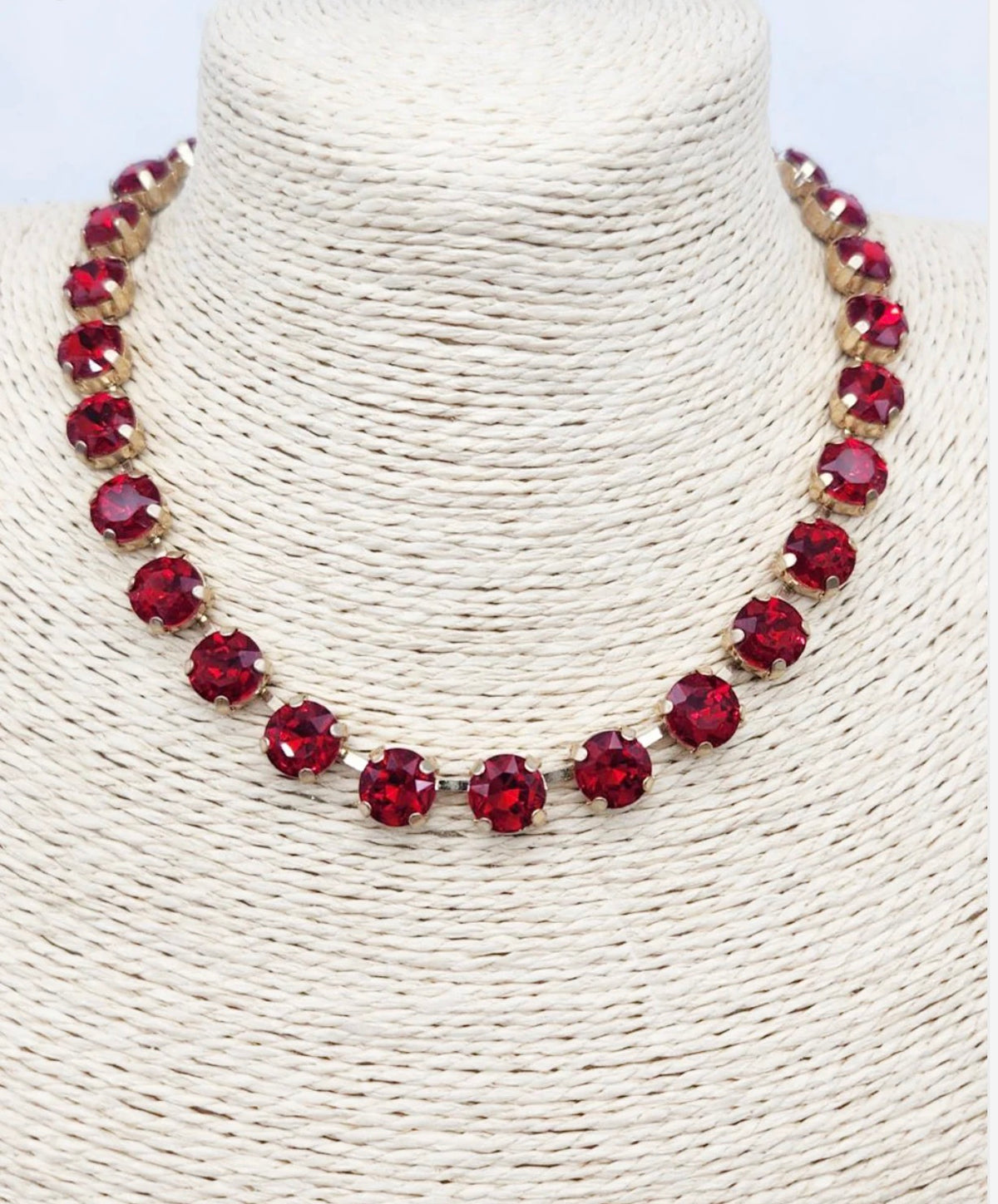 Crystal stone necklace 16-18"