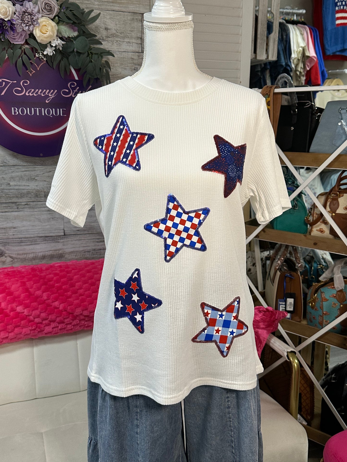 Patriotic Star Patch tee