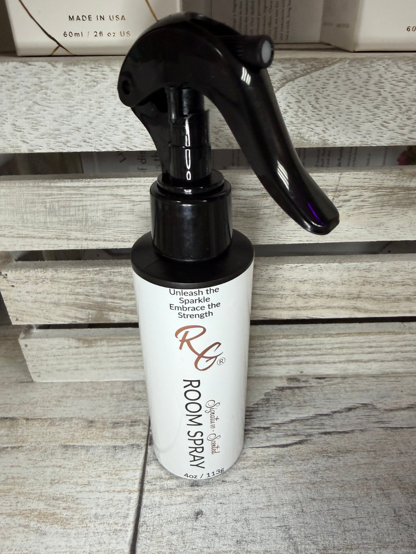 Rhinestone and grit room spray
