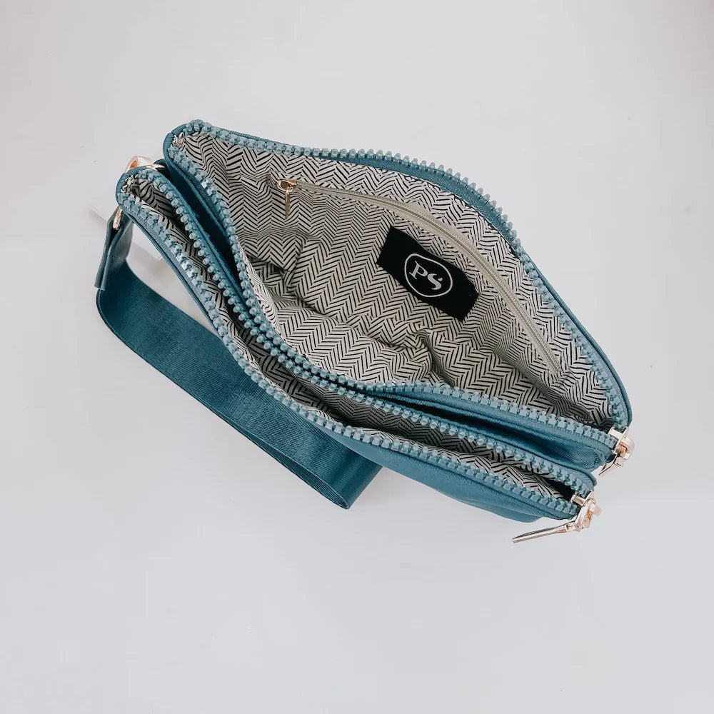 The cove double zip nylon wristlet wallet