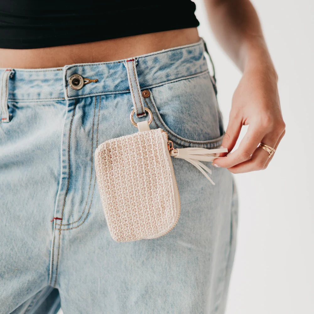 Raffia Clippable card holder