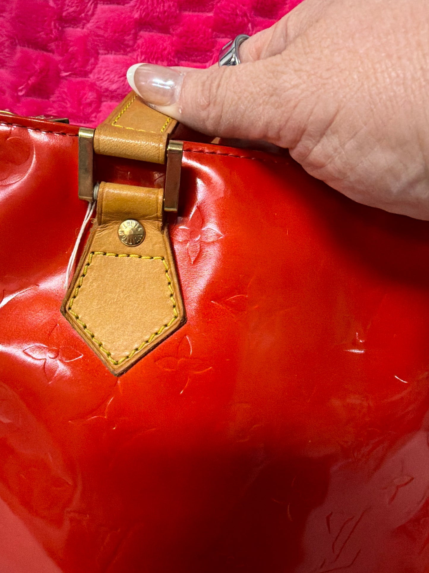 Pre Loved Red Vernis Houston bag #209