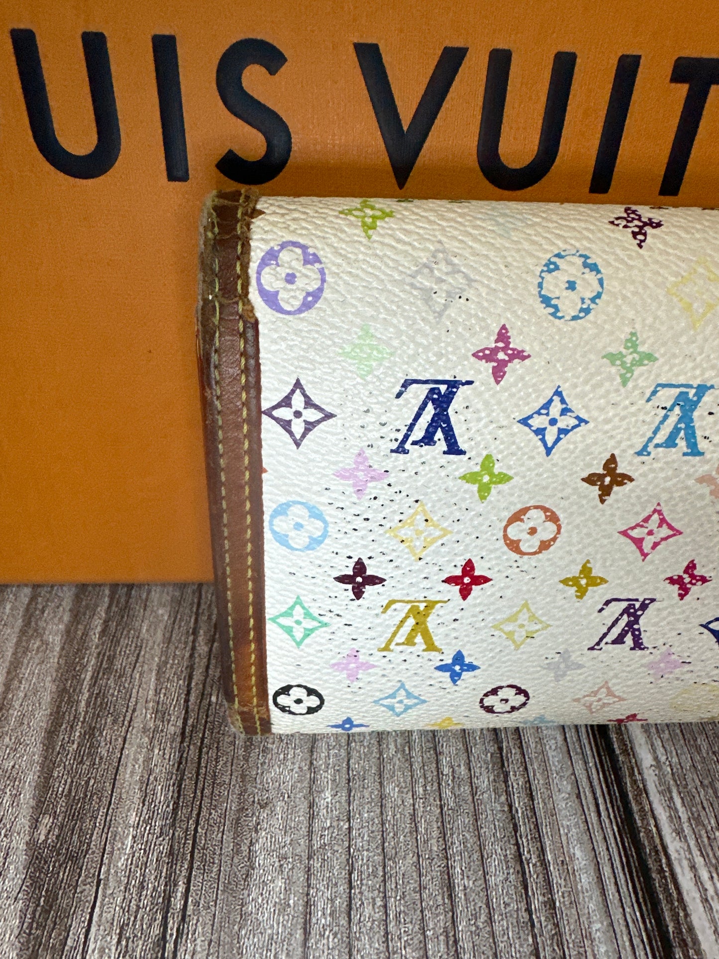 pre loved LV mutli color wallet #37