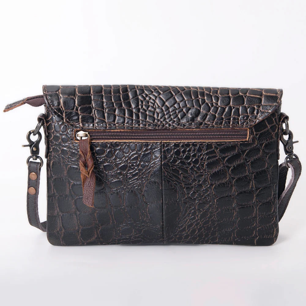 Wallet genuine leather bag with strap