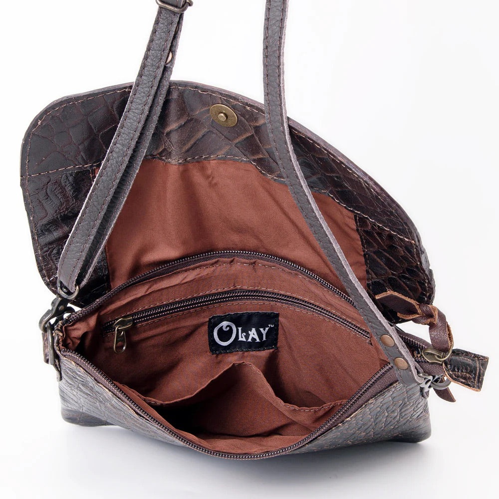 Wallet genuine leather bag with strap