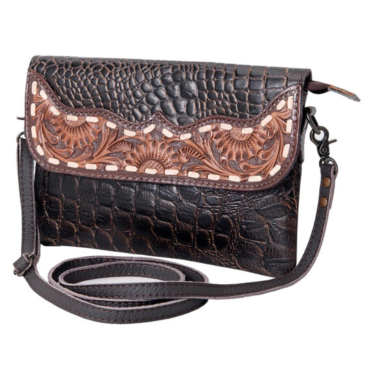 Wallet genuine leather bag with strap