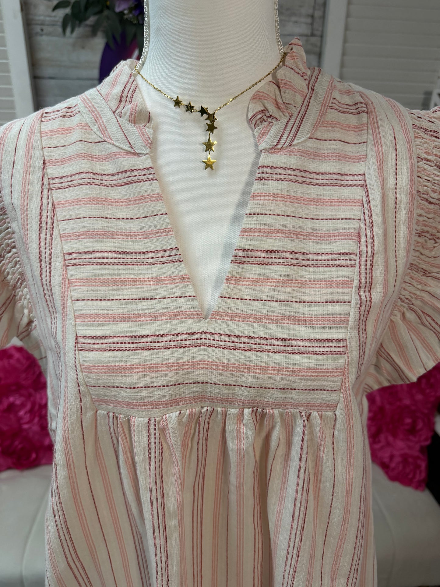 Striped babydoll dress