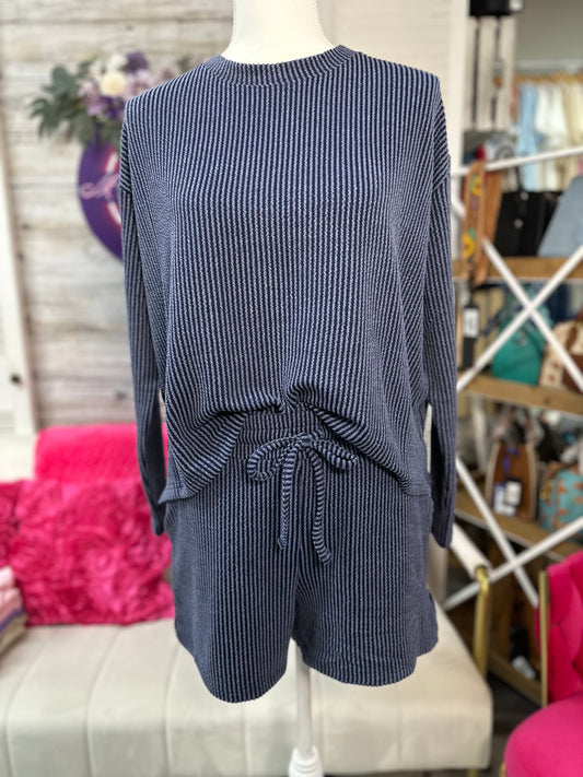 Raised Rib Long Sleeve & short set