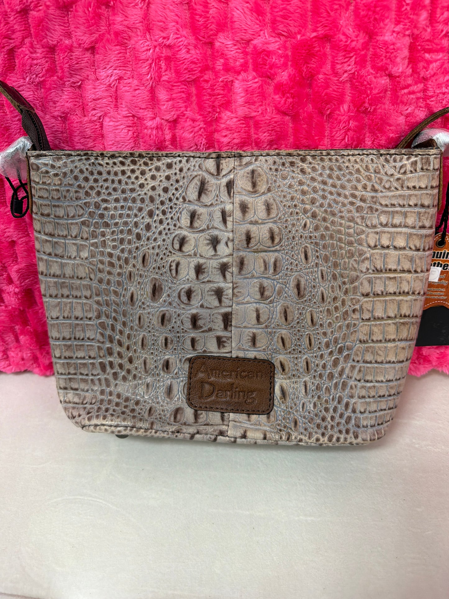 American Darling croc embossed crossbody