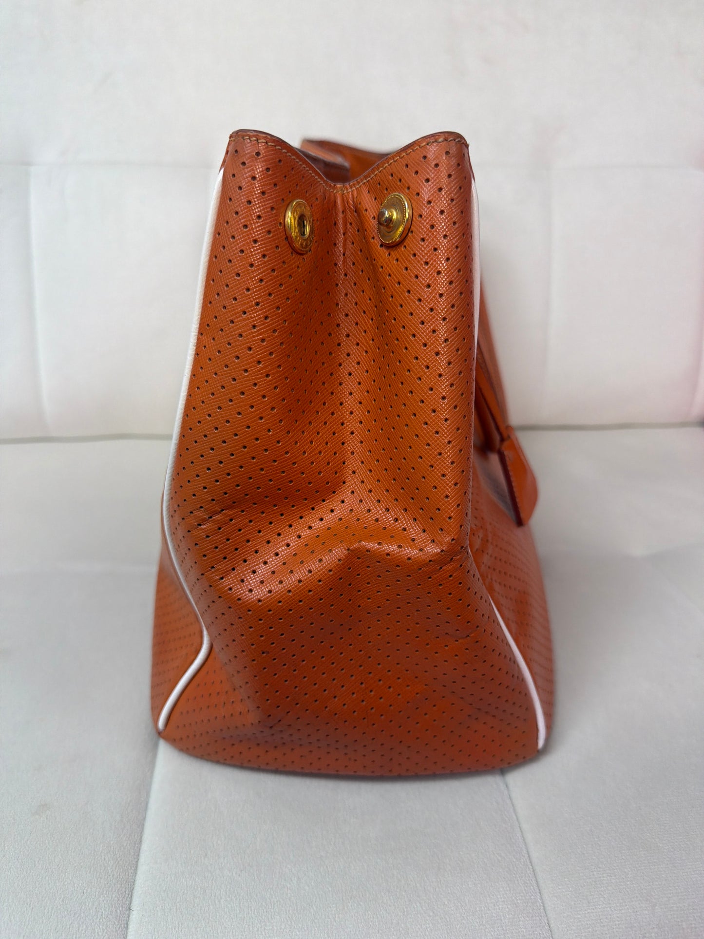 Prada Saffiano leather perforated pre loved #233