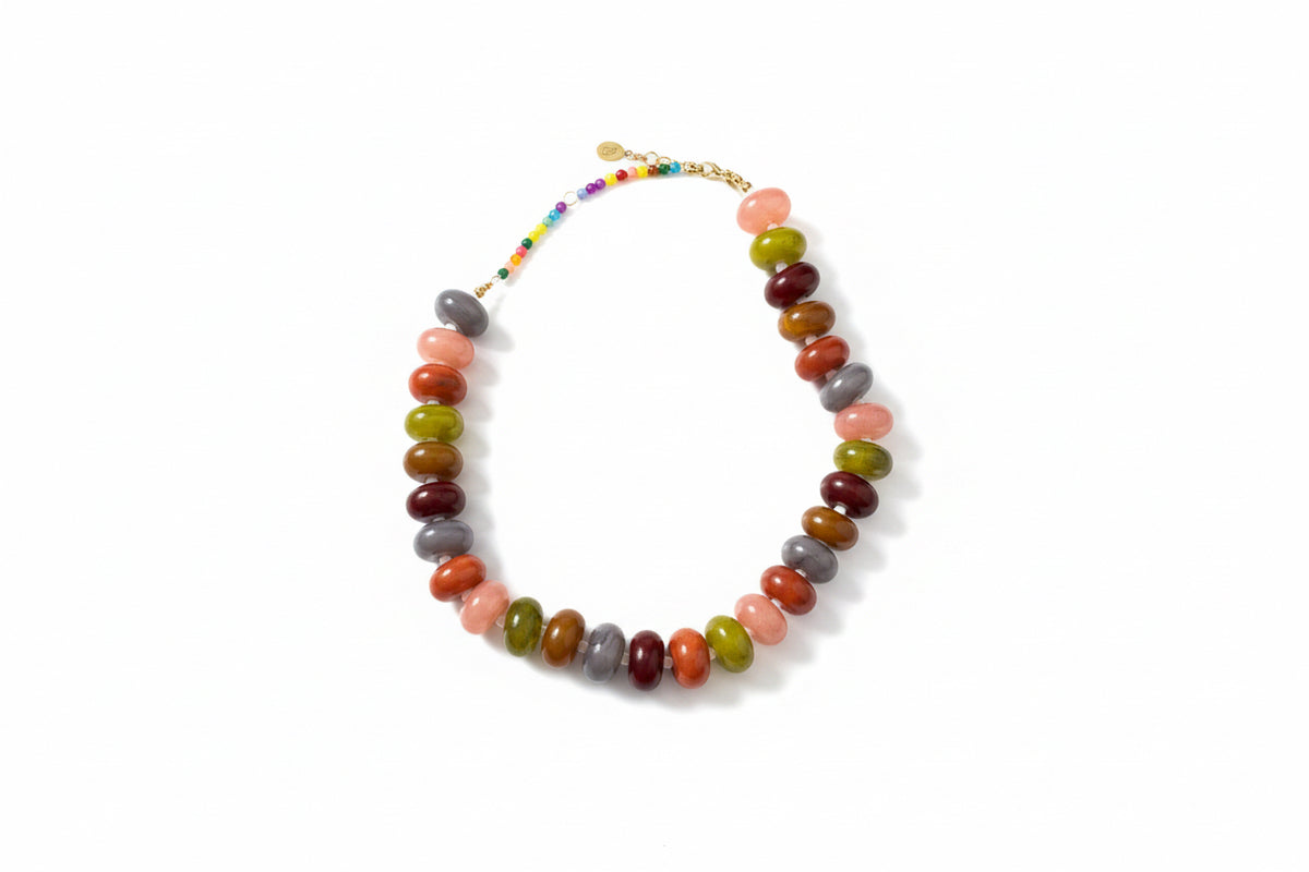 Hallie Necklace Resin Chunky beads