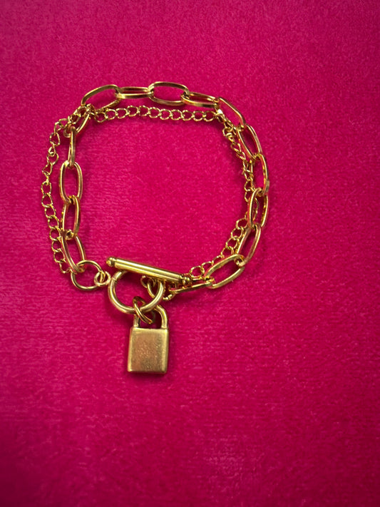 18K non tarnish stainless steel chain bracelet MIA accessories