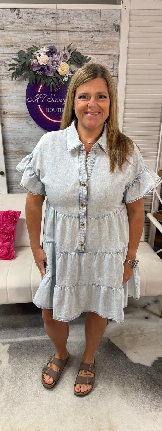 Light denim dress