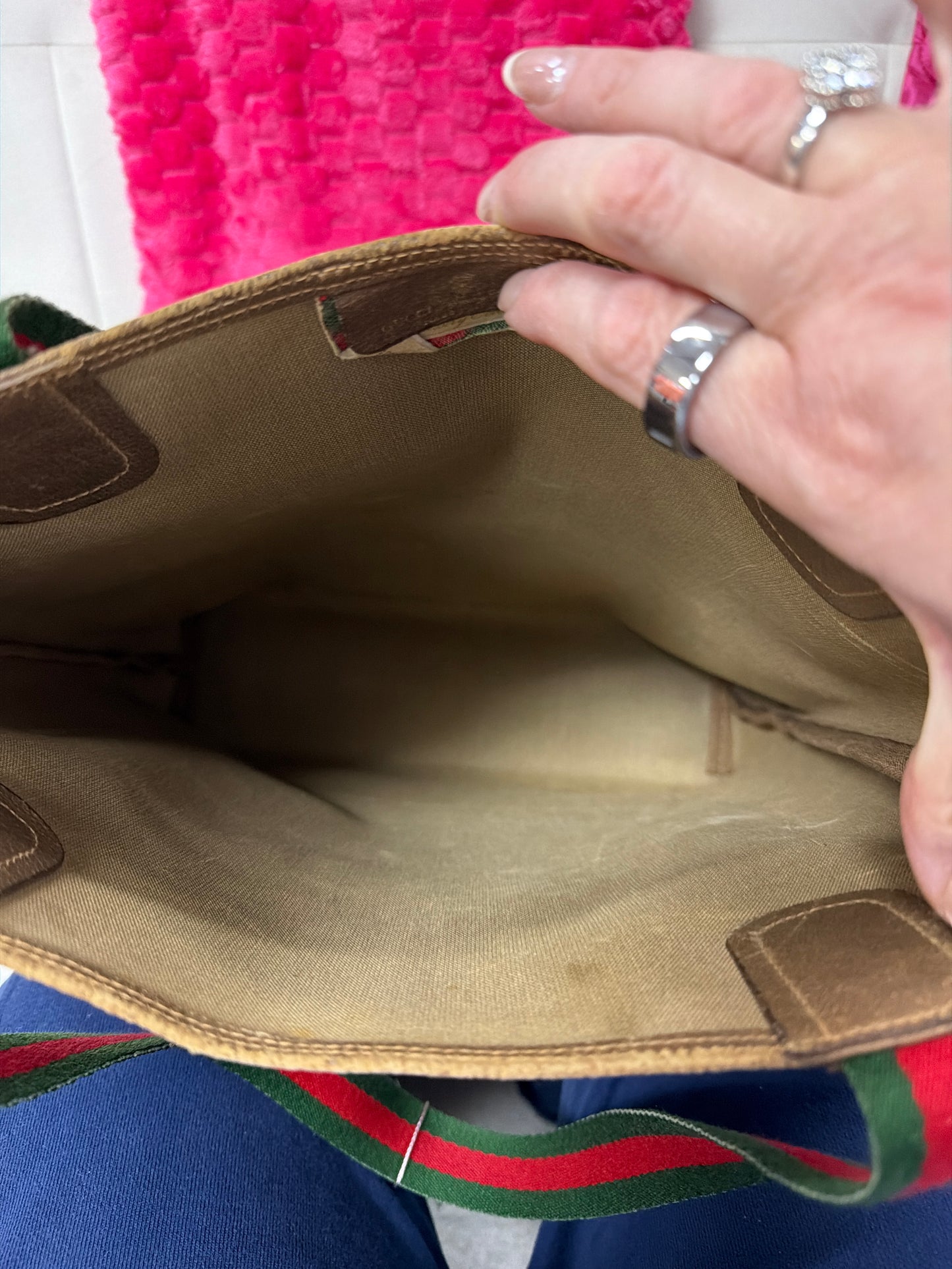 Pre Loved Vintage Gucci Supreme Sherryline Tote #214