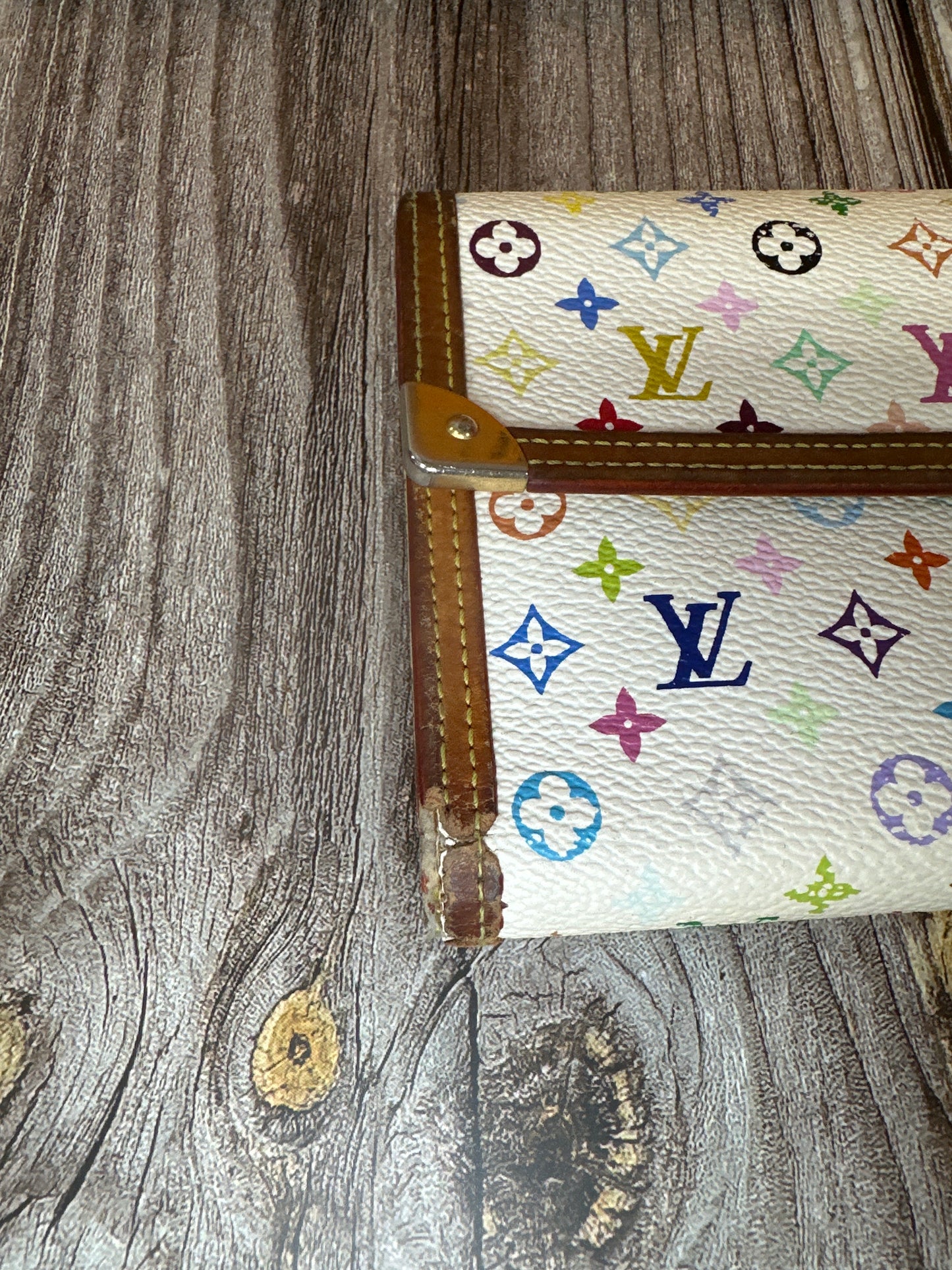 pre loved LV mutli color wallet #37