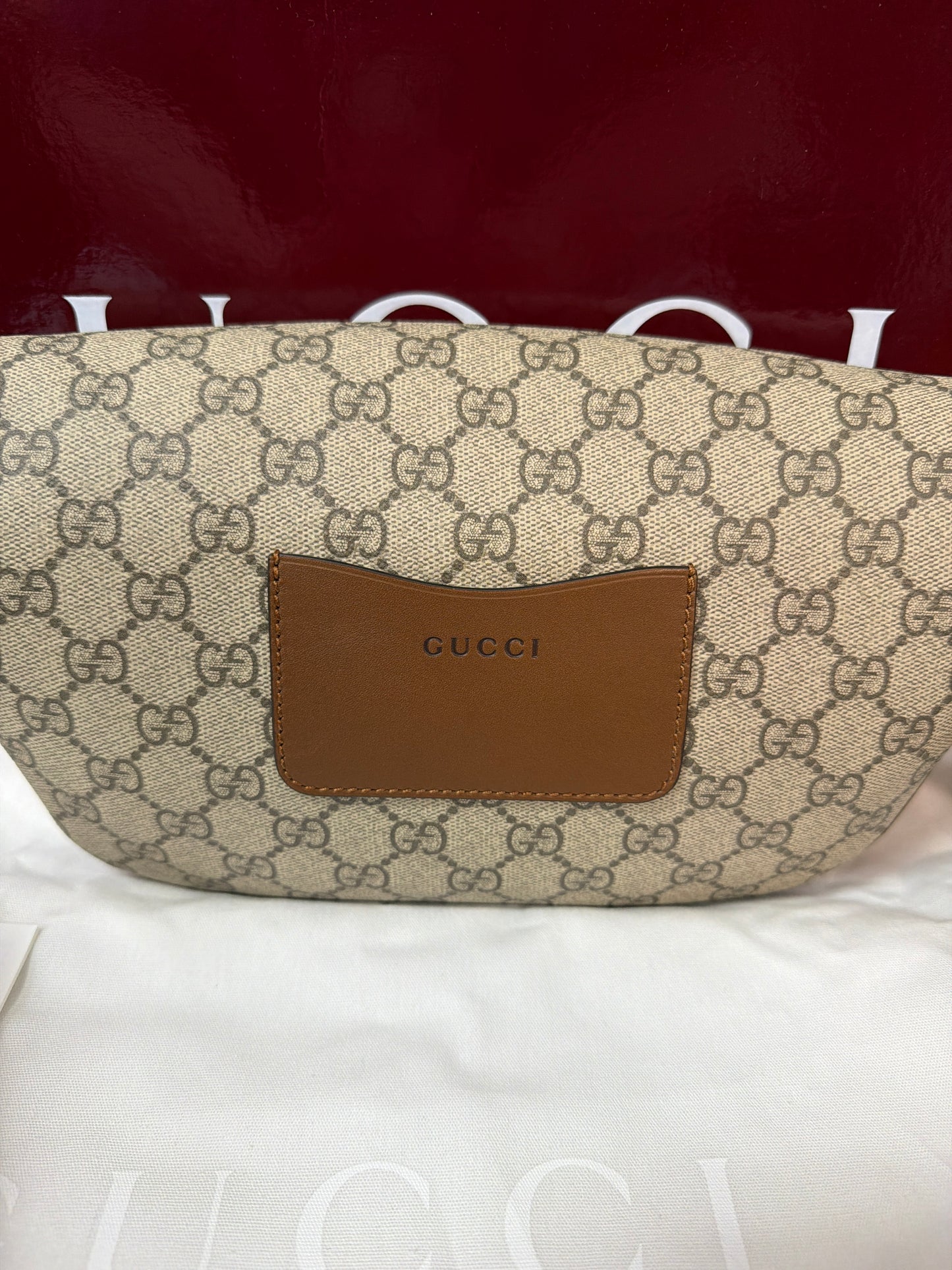Gucci Supreme leather Bum Bag Full Inclusion SA condition