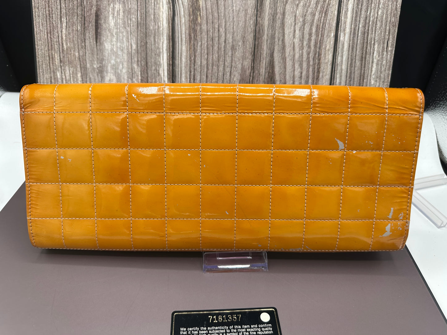 Chanel Chocolate Bar Clutch pre loved vintage #162