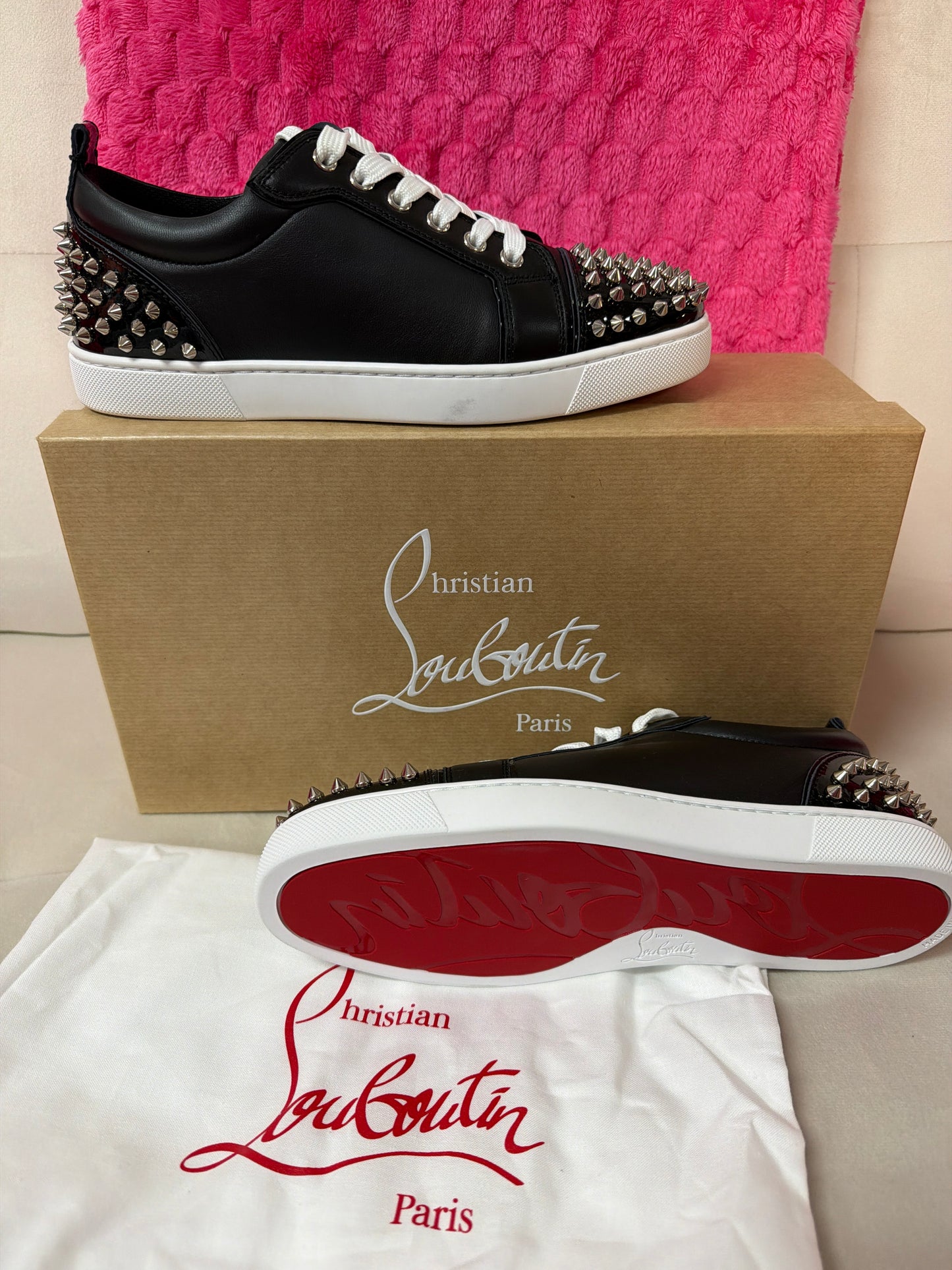 Christian Louboutin New in box Junior Spikes Flat sneakers #215