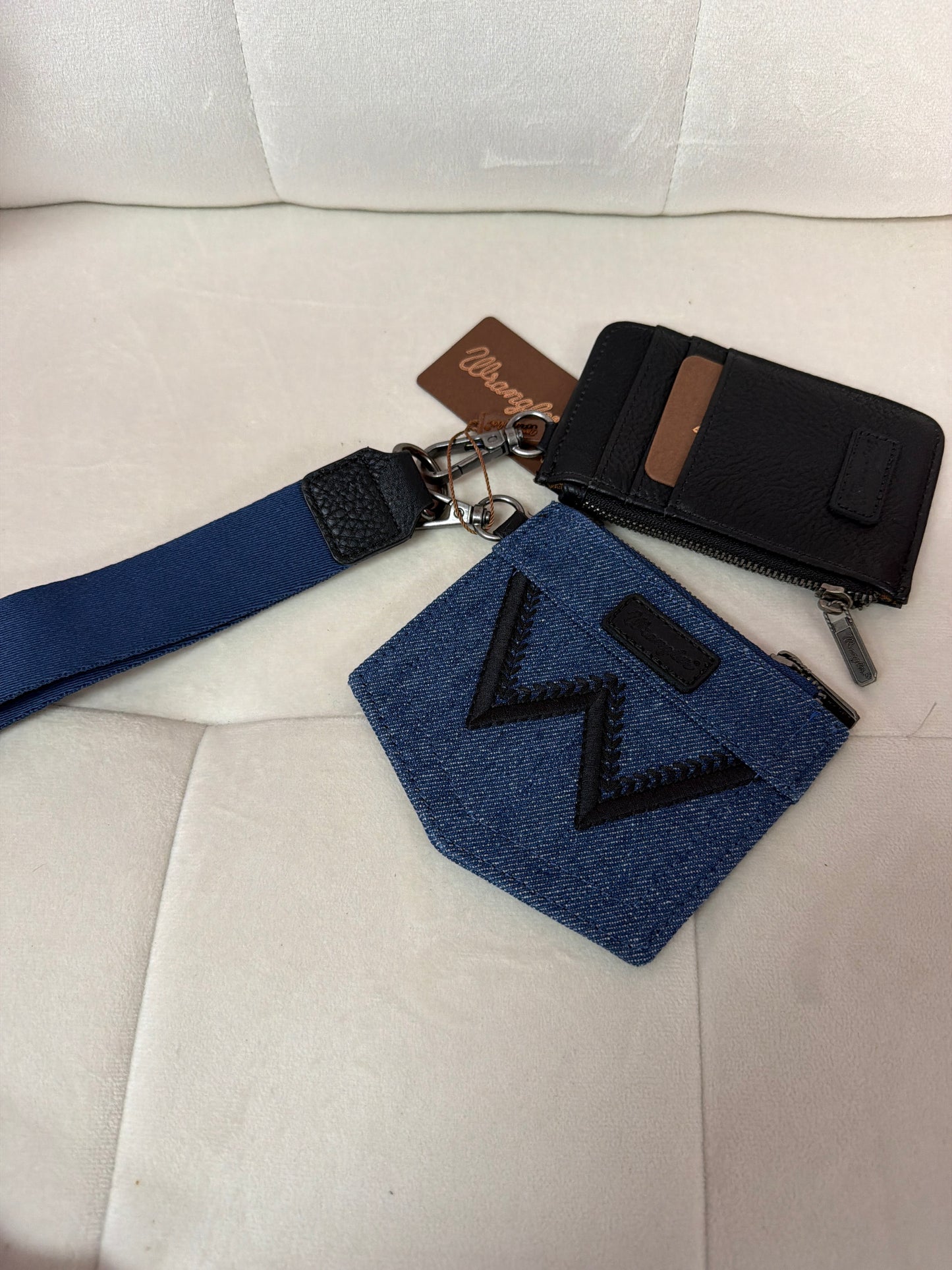 Wrangler wristlet with denim
