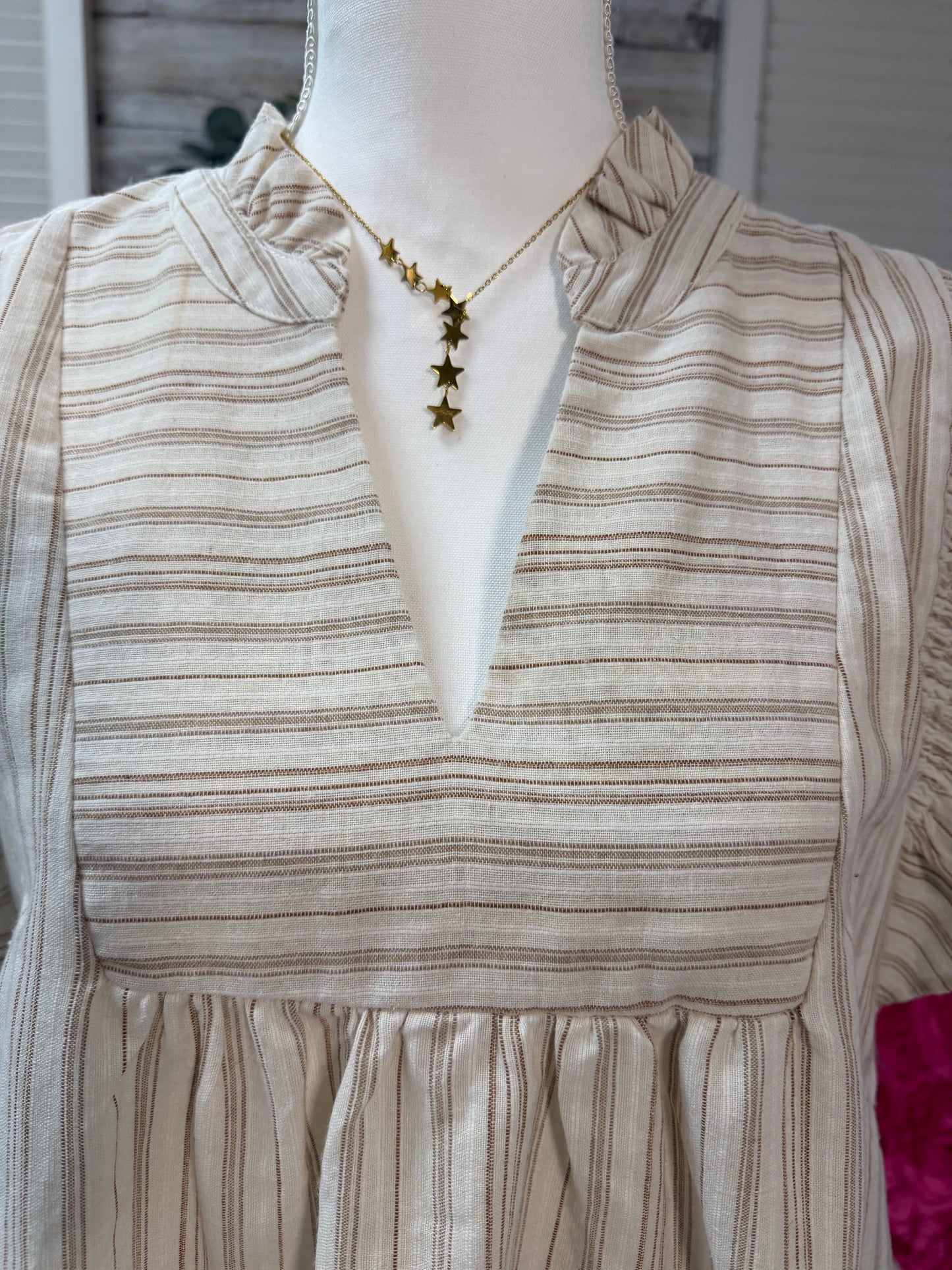 Striped babydoll dress