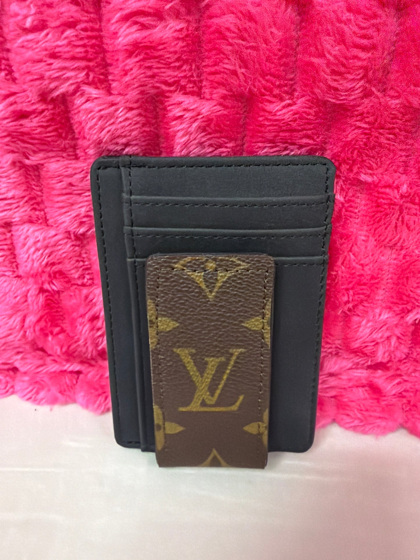 Upcylced LV money clip wallet