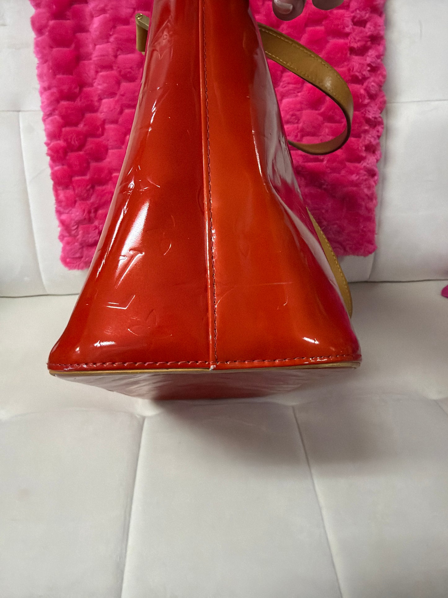 Pre Loved Red Vernis Houston bag #209