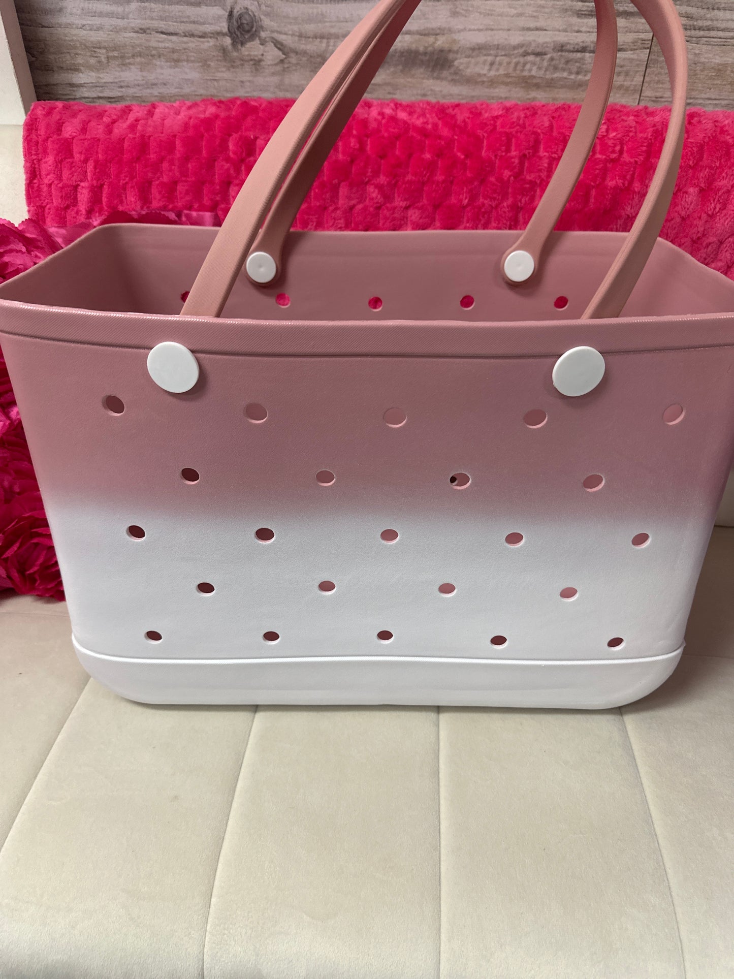 Non Branded fashion inspired rubber tote