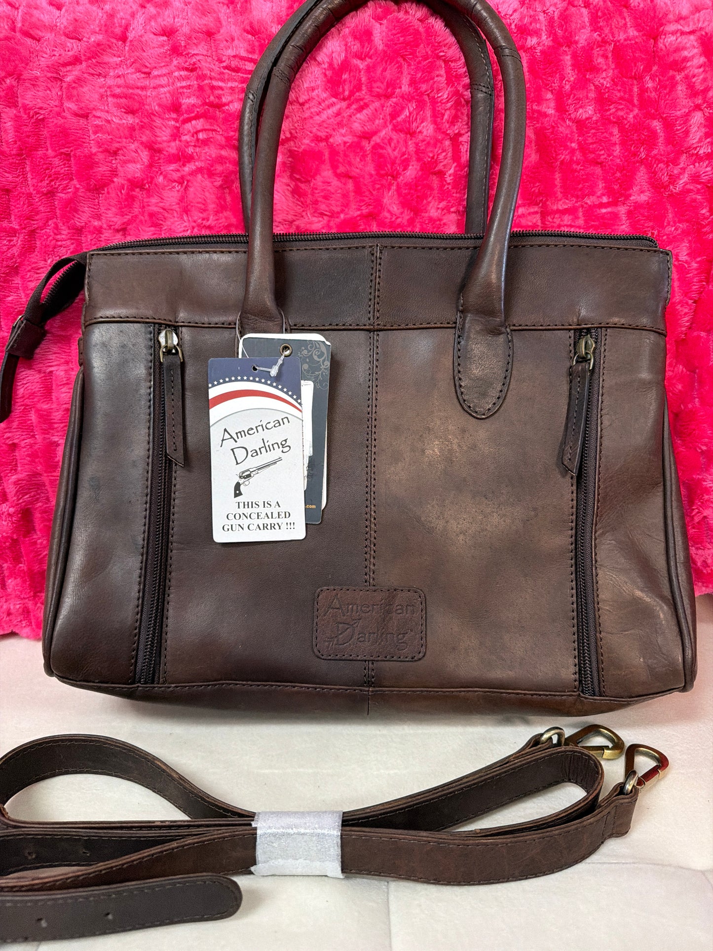 American Darling top handle buckle with crossbody concealed carry