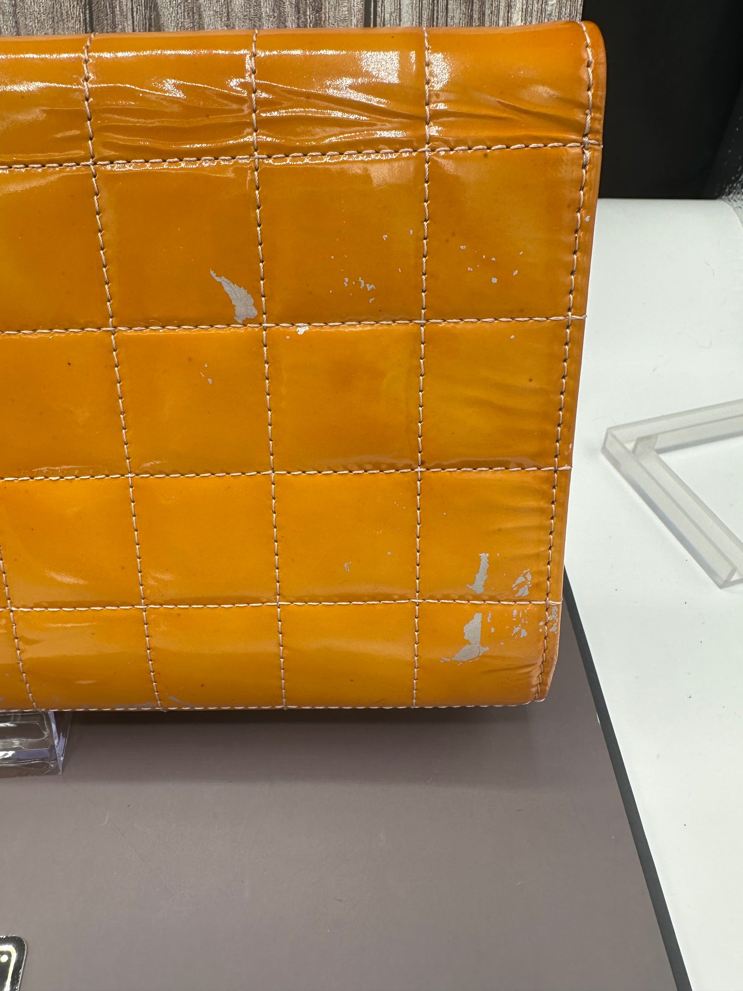 Chanel Chocolate Bar Clutch pre loved vintage #162
