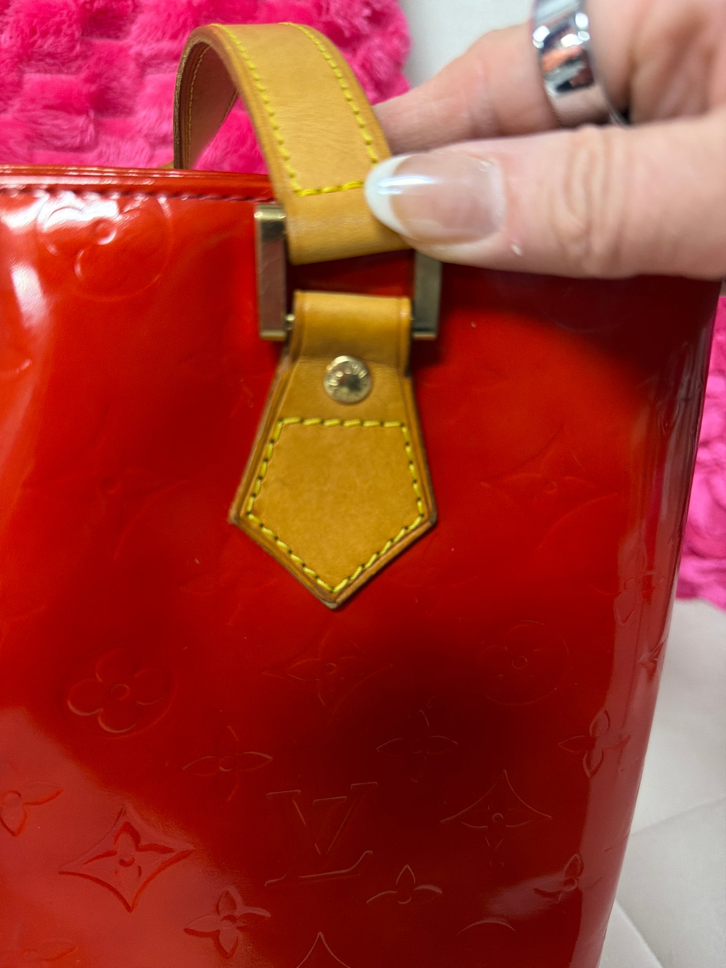 Pre Loved Red Vernis Houston bag #209