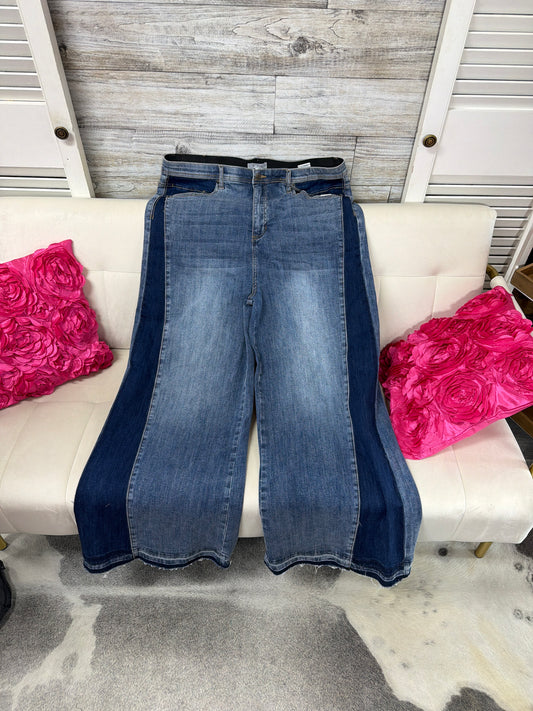 High rise side contrast plus jean
