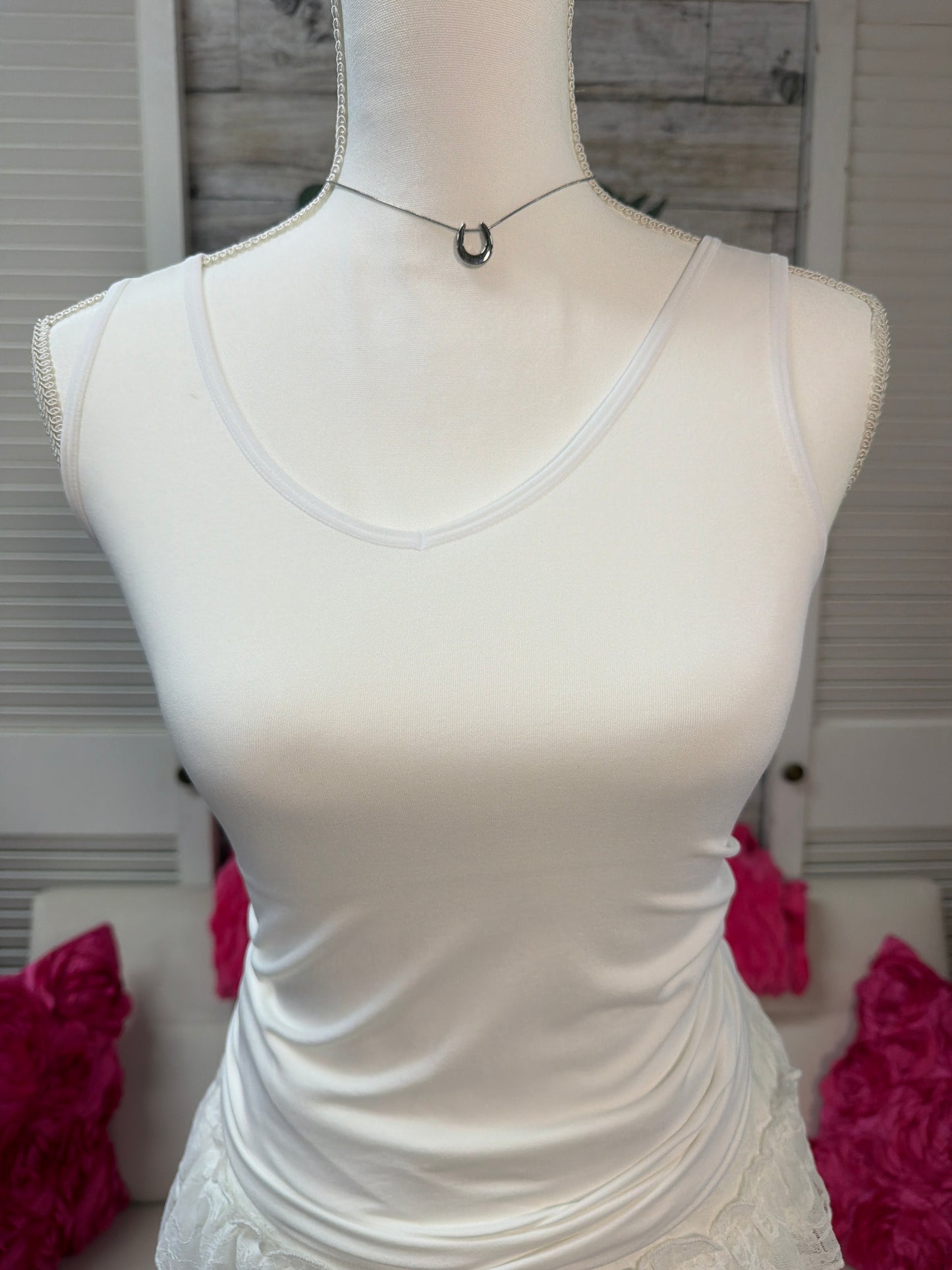 U or V neck seamless tank top