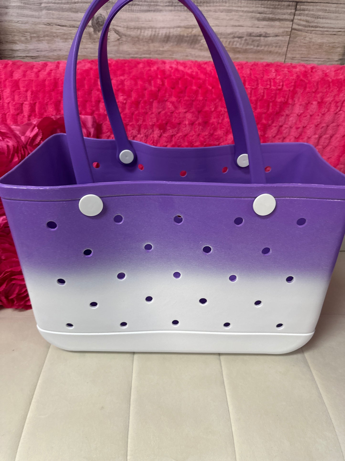 Non Branded fashion inspired rubber tote