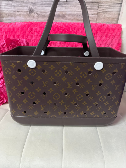 Non Branded fashion inspired rubber tote