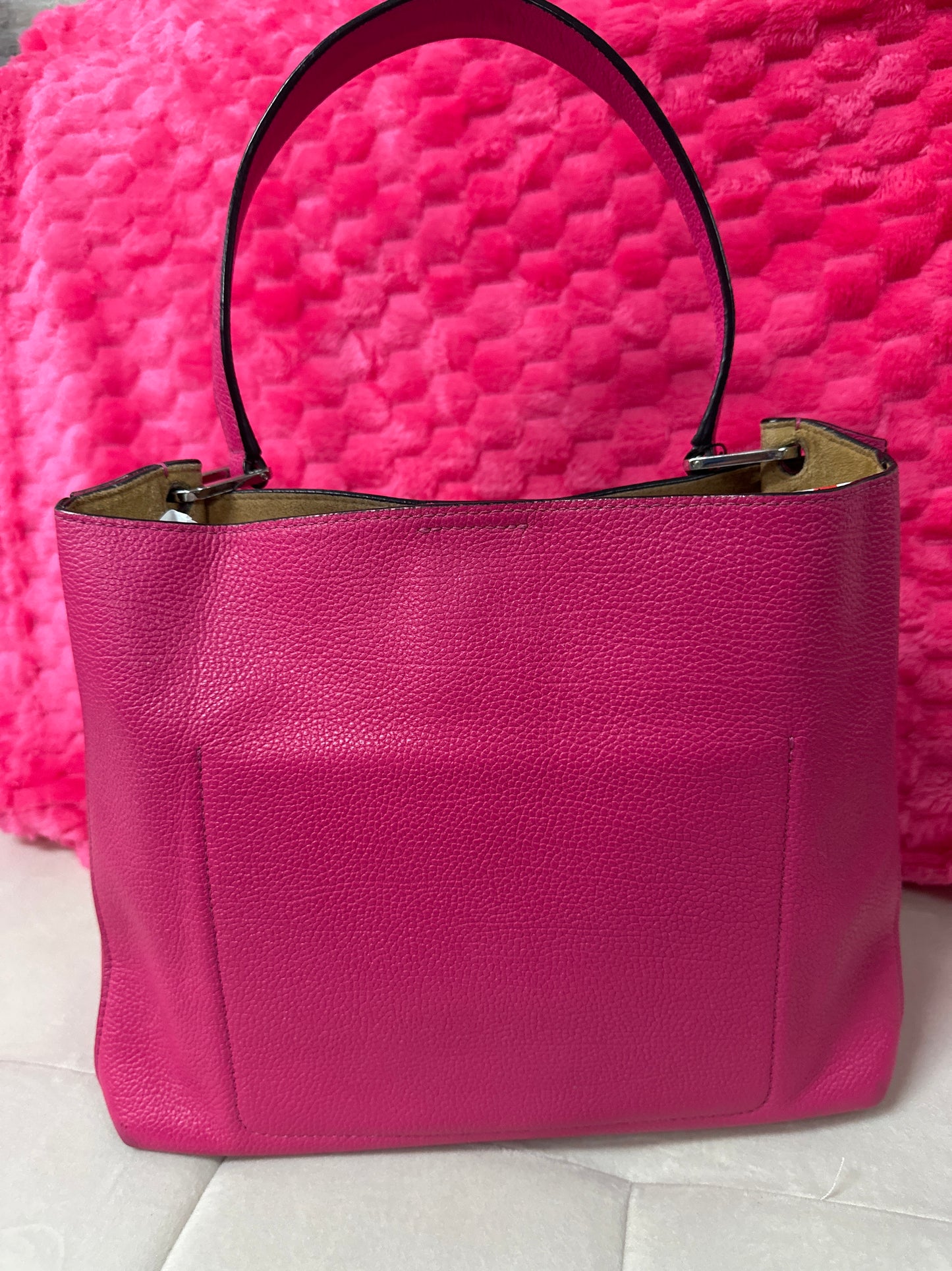 MCM hot pink bucket #97