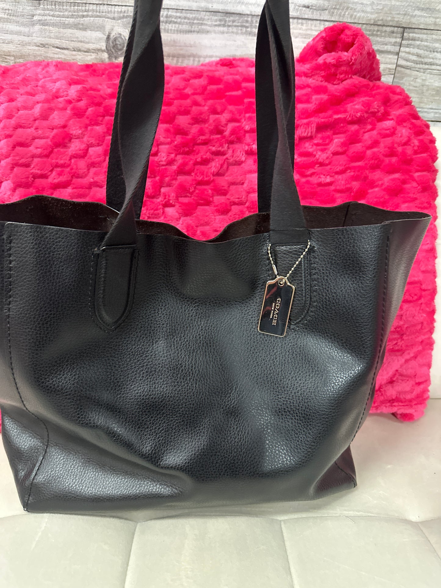 Coach black tote preloved