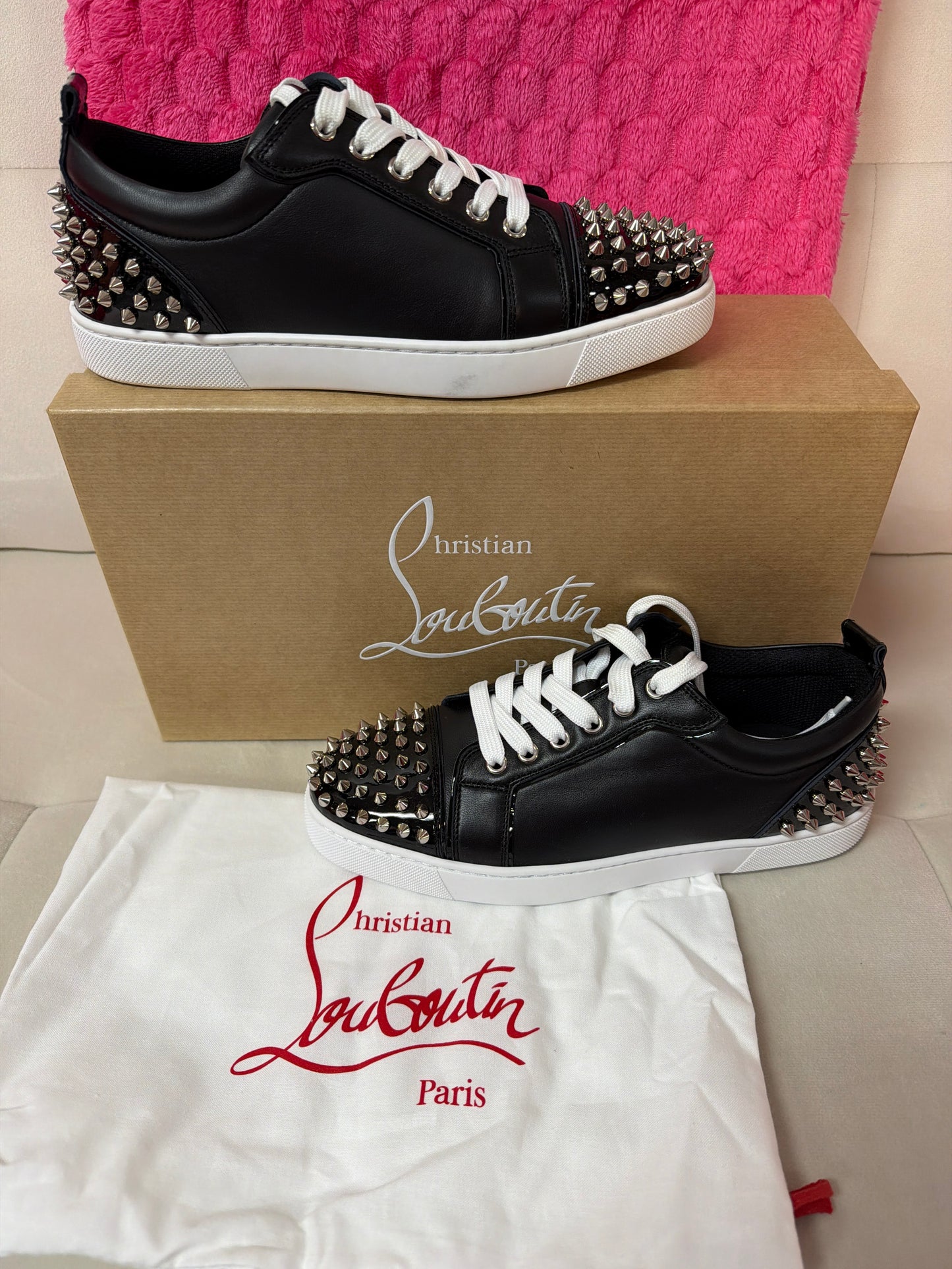 Christian Louboutin New in box Junior Spikes Flat sneakers #215